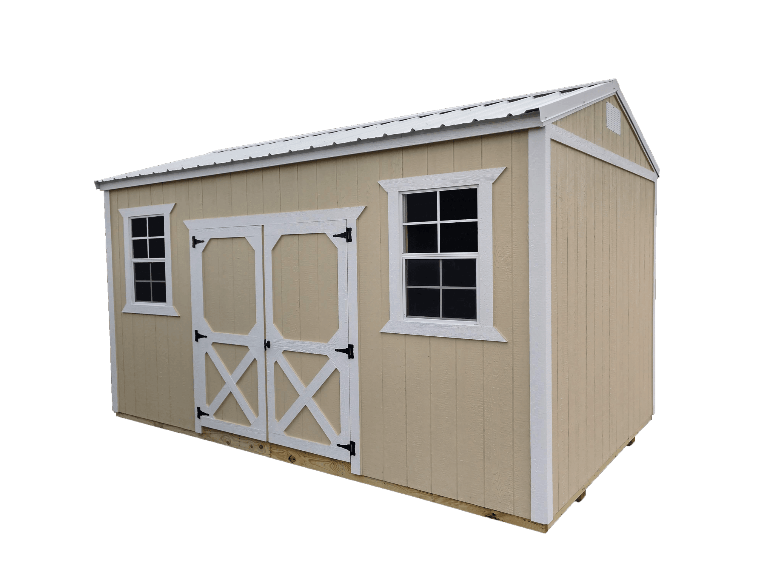 Side Utility Shed with doors on the long side wall