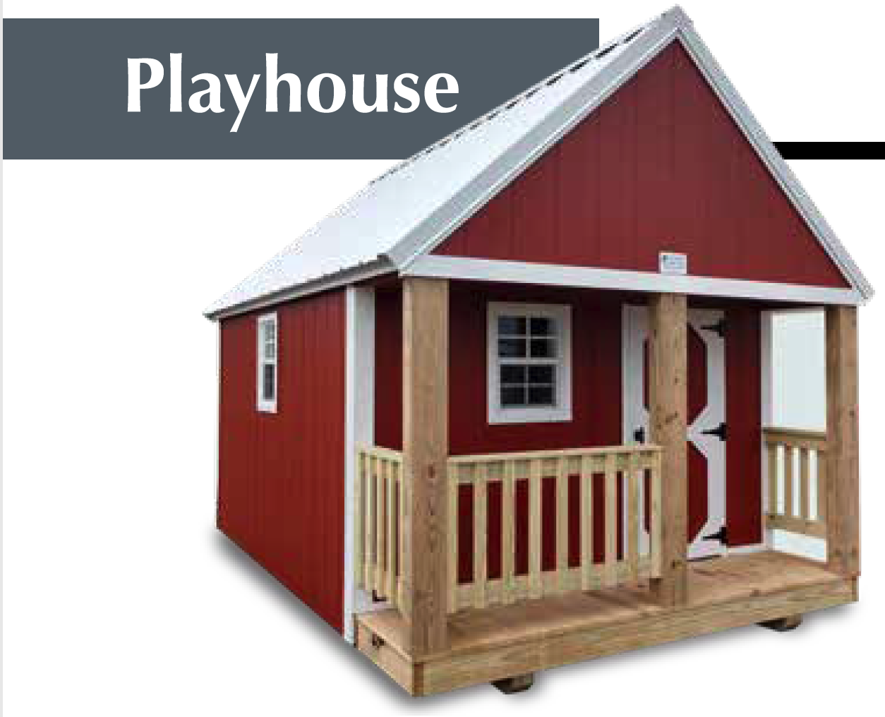 Kids backyard playhouse by Burnett Affordable Buildings