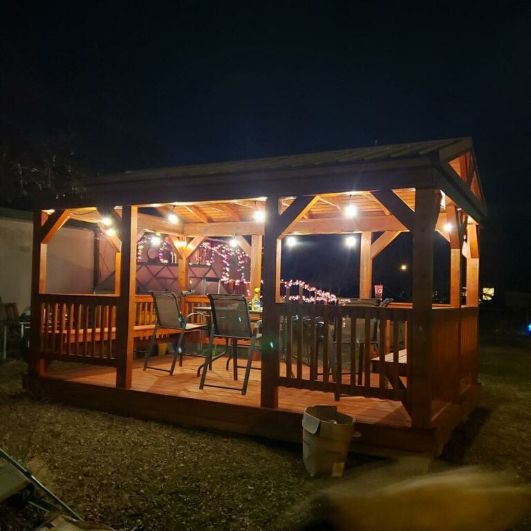 Custom gazebo by Burnett Affordable Buildings
