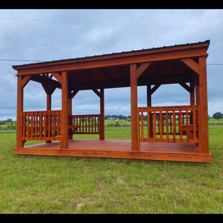 Burnett 10x16 gazebo delivered and set in a back yard