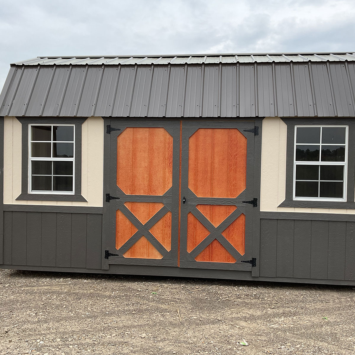 8x16 side lofted barn shed